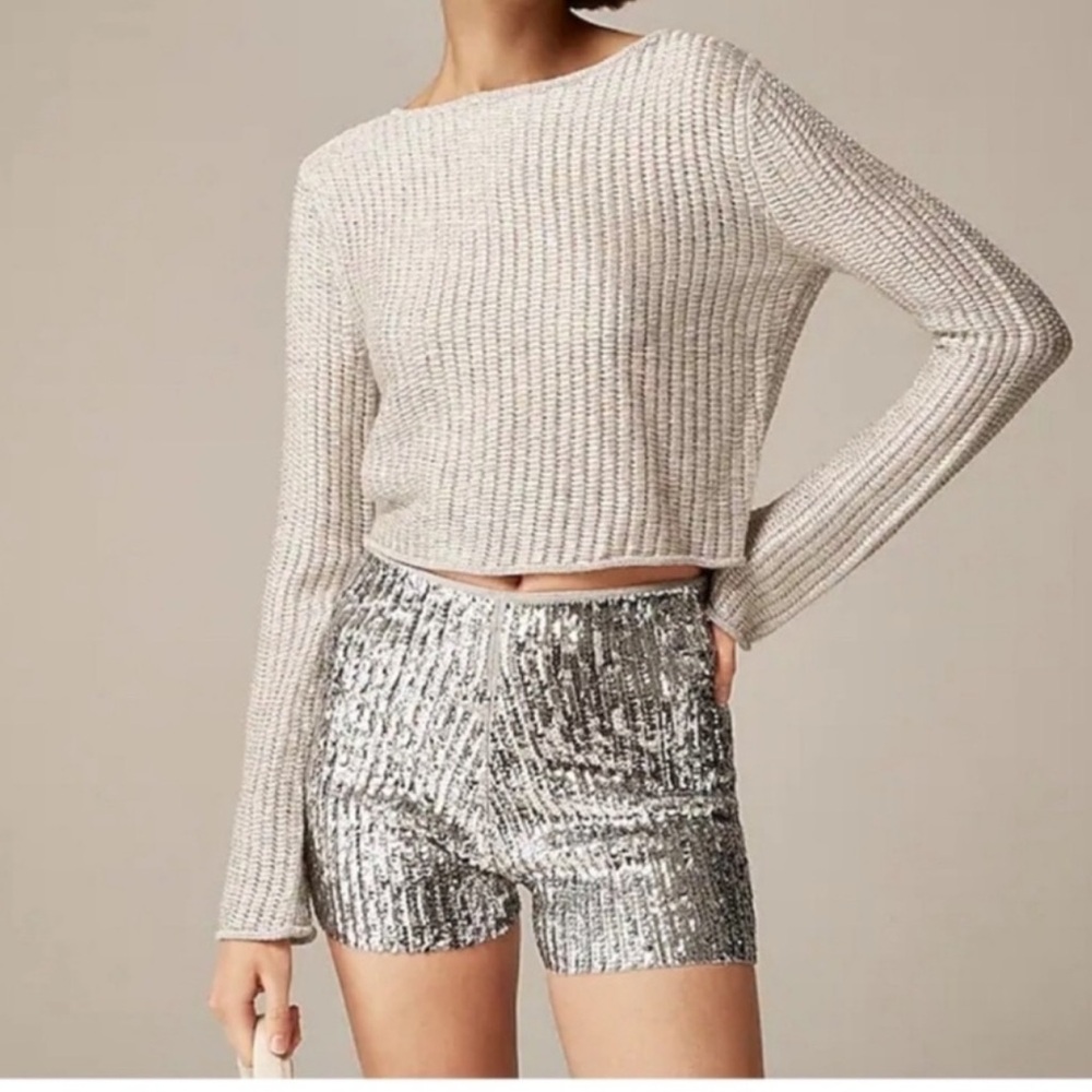 J Crew COLLECTION Sequin Mini Shorts Women Size Small   NWT